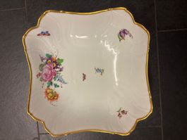 Vintage  Salatschüssel, Blumendesign, 22x22 cm, Tiefe 9 cm
