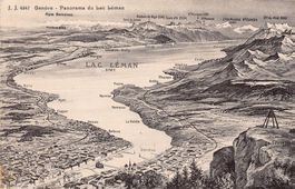 VOGELSCHAU: Lac Léman, Salève, vers 1920