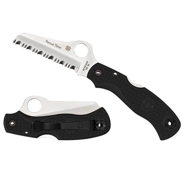 Spyderco Accessori: Spyderco Rescue 79mm Black – Nuovo e nell'imballaggio originale da Balsthal venduto da allmedba 1