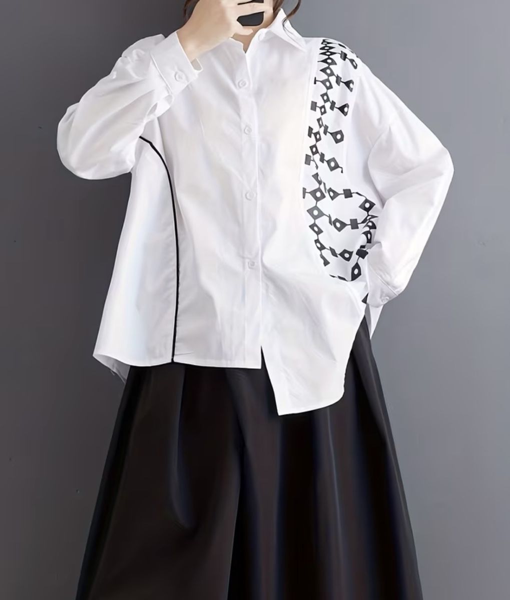 Camicette: Chic Camicia di cotone-1size- nuovo stile – Nuovo e nell'imballaggio originale da Gordevio venduto da LanaZimm 1