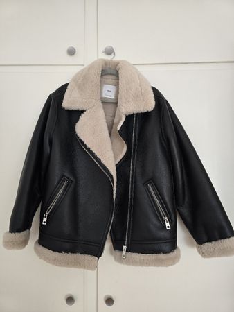 Bikerjacke mit innenfell