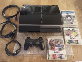 Firmware 4.85 PS3 FAT 40GB CECHH04 40GB + Controller +Spiele