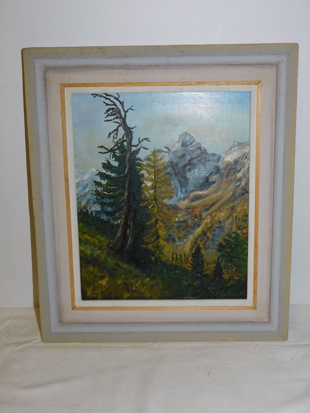 Dipinti: Ölgemälde Berglandschaft, signiert, gerahmt – Usato da sursee venduto da trilli-tralli