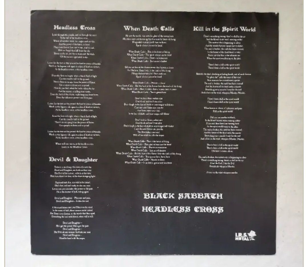 Dischi in vinile: BLACK SABBATH Headless Cross Limited Edition – Usato da Therwil venduto da JeannysTrendStyle 3