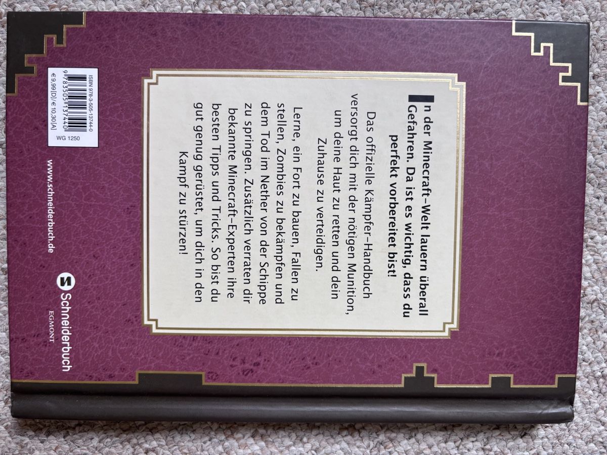 Bücher: Minecraft Kämpfer-Handbuch Updated Edition gebraucht – Neu (gemäss Beschreibung) aus Zumikon von SaBaRo 1