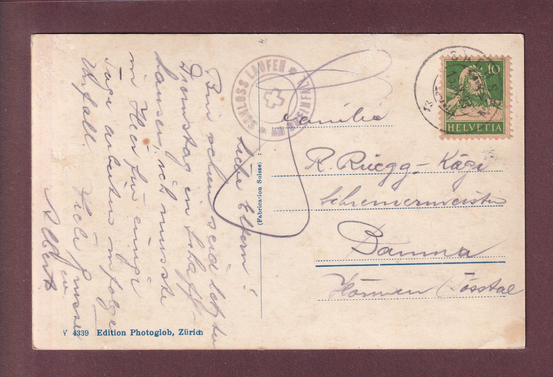 Ansichtskarten: SCHAFFHAUSEN - Munot - 1928 – Gebraucht aus Pully von nicecards 1