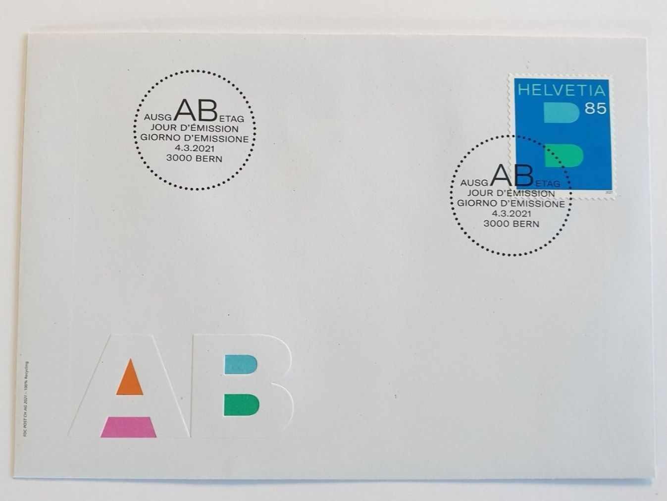 Alle Briefmarken: (952) Sondermarke «A-Post und B-Post» – Gebraucht aus Schwarzhäusern von Inot3