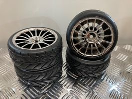 Kompletträder RC Modell 1:10 «V-Slick 15-Speichen» 26mm NEU!
