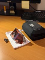 100% S3 Sportbrille grau mit Zusatzglas und Etui neuwertig