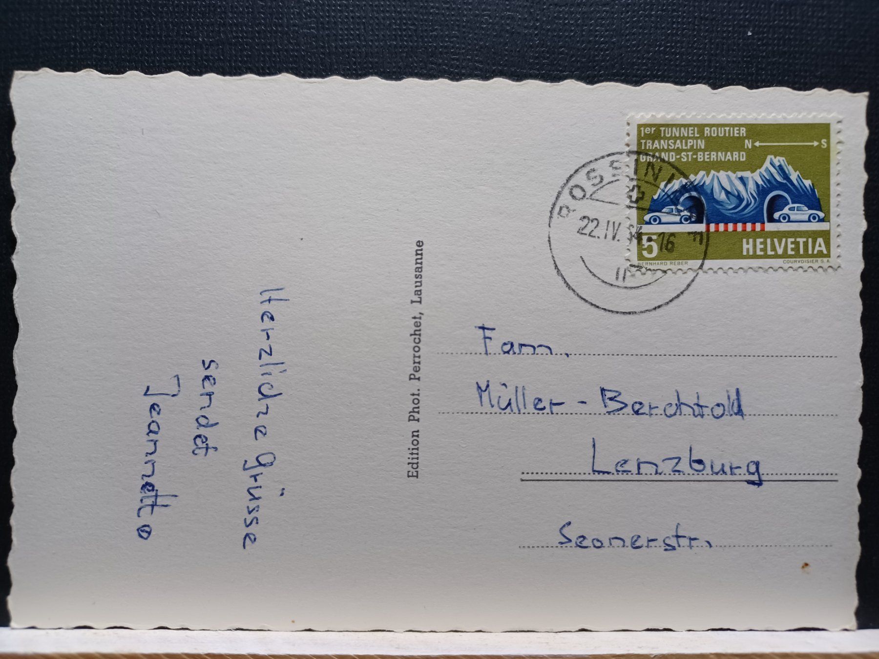 Cartoline postali: 6096, Rossinière VD, 1964 – Usato da Aarau Rohr venduto da mgvw 5