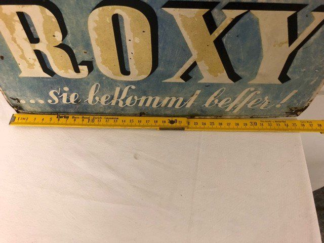 Insegne: ORIGINAL BLECHSCHILD ROXY NATUR REIN – Usato da Ostermundigen venduto da wini63 2