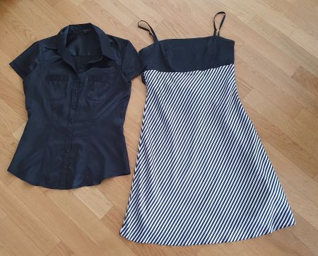 Sommer Set: Elegantes Kleid und Bluse, Grösse 38/36/M/S Top!