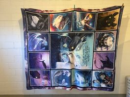 Fleecedacke Dragons 170x155 cm