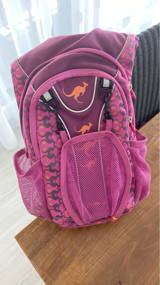 Borse & Zaini: Robuster Schulrucksack, Känguru, lila – Usato da Würenlingen venduto da GSP7521