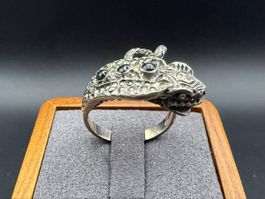 Vintage 925 Silber Schlangenring - Gr. 56