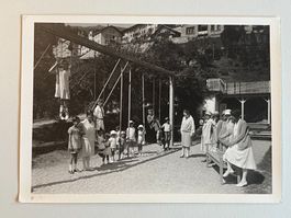 Antike Fotografie Othmar Rutz St. Moritz Badrutt Palace