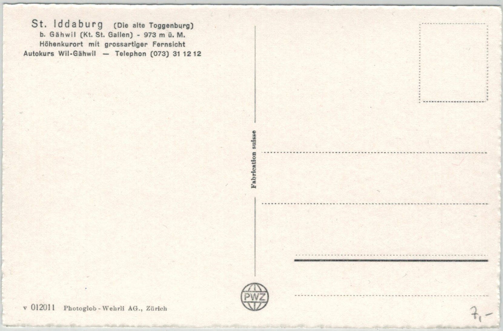 Cartoline postali: SG 34 St. Iddaburg 2 Bilder – Nuovo (secondo la descrizione) da Fribourg venduto da philafri 1
