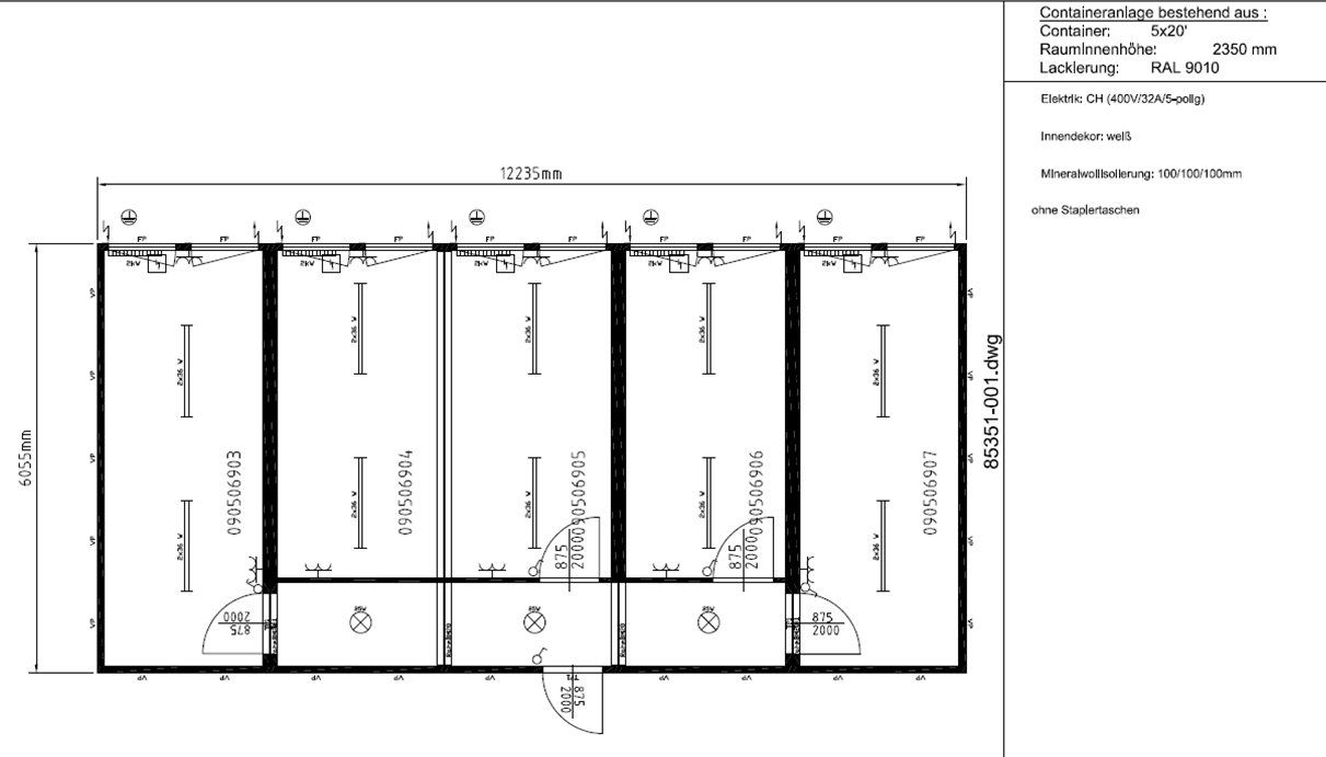 Contenitori edile: Gebrauchte Containeranlage 5x 20fuss Containex – Usato da Zofingen venduto da CLICKENHAUS 9