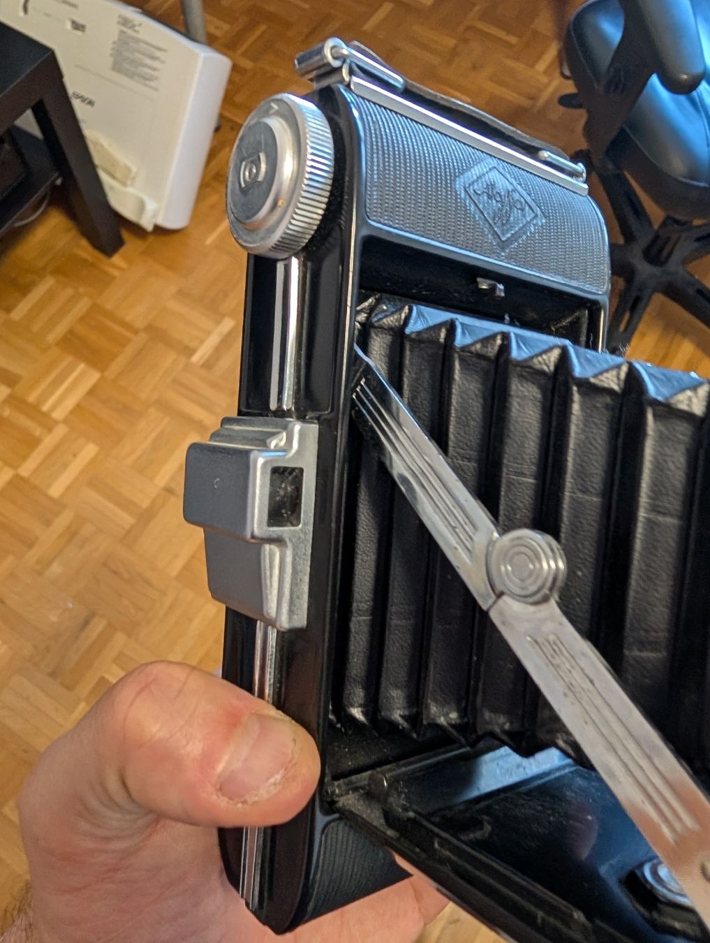 Agfa Kamera: Agfa Billy Klappkamera mit Originaltasche – Gebraucht aus Roggwil BE von MA-4900 1