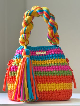 Sac crocheté fait main – 5 couleurs 🧡💛🩷💙💚