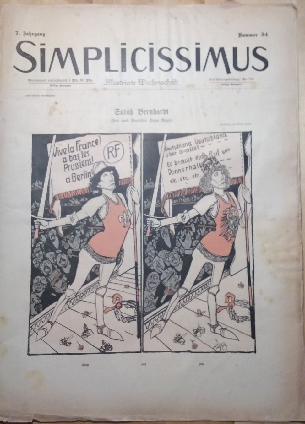 Zeitschriften & Magazine: 21 Antike Wochenzeitschrift Simplicissimus ca.1902 – Gebraucht aus Hunzenschwil von rotebaer 7