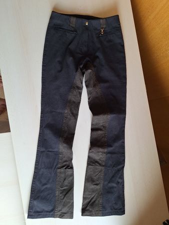 GD Reithose Damen Grösse 38 dunkelblau/braun stretch