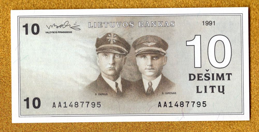 Lithuan 10 litu 1991 serie AA UNC Kaufen auf Ricardo