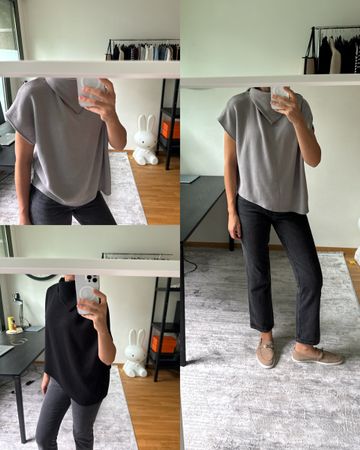ZARA sweaters : 1 grey + 1 black (size S-M)