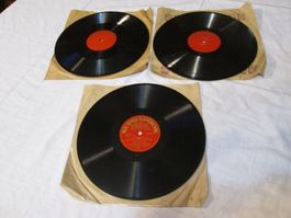 3x Disques Vinyle "Supraphon" Tchécoslovaquie Vtg 78t