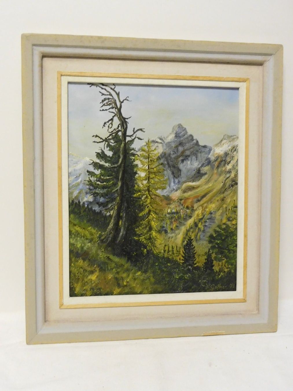 Dipinti: Ölgemälde Berglandschaft, signiert, gerahmt – Usato da sursee venduto da trilli-tralli 4