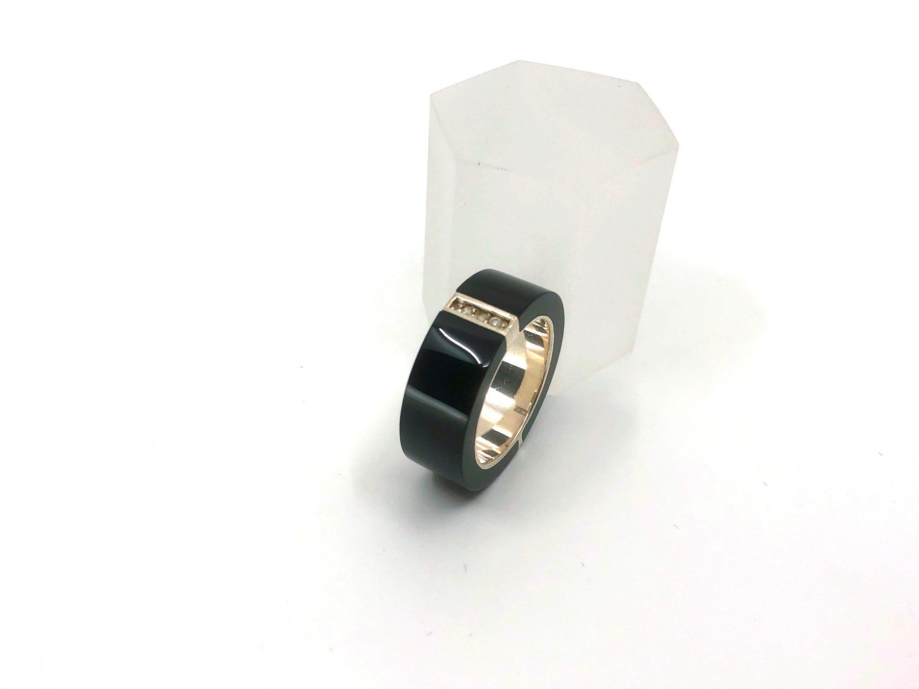 Anelli: Ring Silber 925 Schwarz & 3 "Steinen" – Usato da Basel venduto da Tiabeanie 1