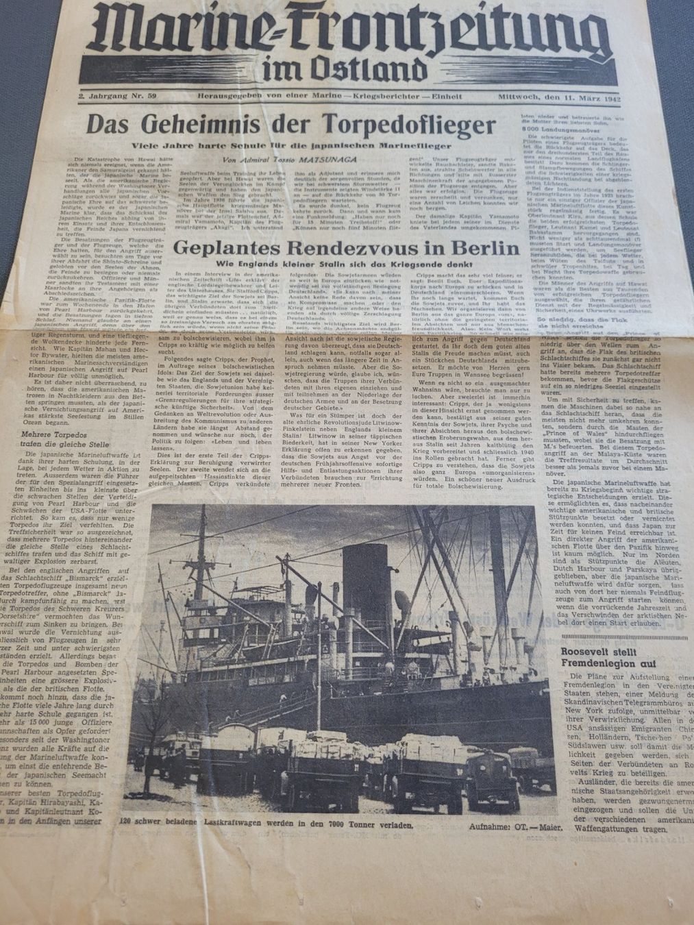 Armes blanches: Kriegsmarine-Zeitung 1942 – D'occasion à Kriens par KTP 3