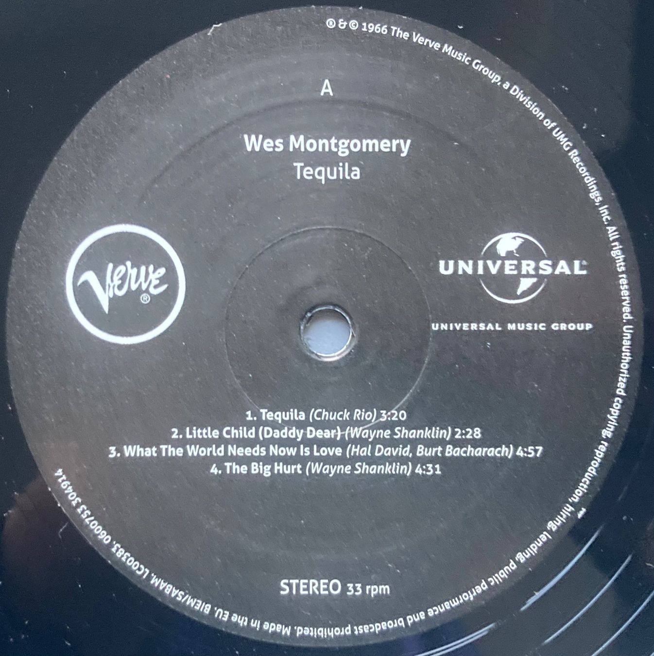 Dischi in vinile: WES MONTMOMERY - TEQUILA – Usato da Poliez-Pittet venduto da Newtown-Records 3