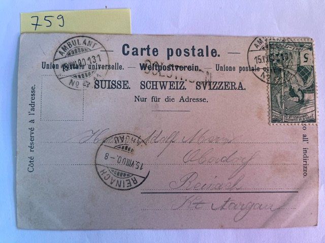 Cartoline postali: Gruss aus Solothurn, 1900 mit Stempel – Usato da Niederwil AG venduto da dahu75 1