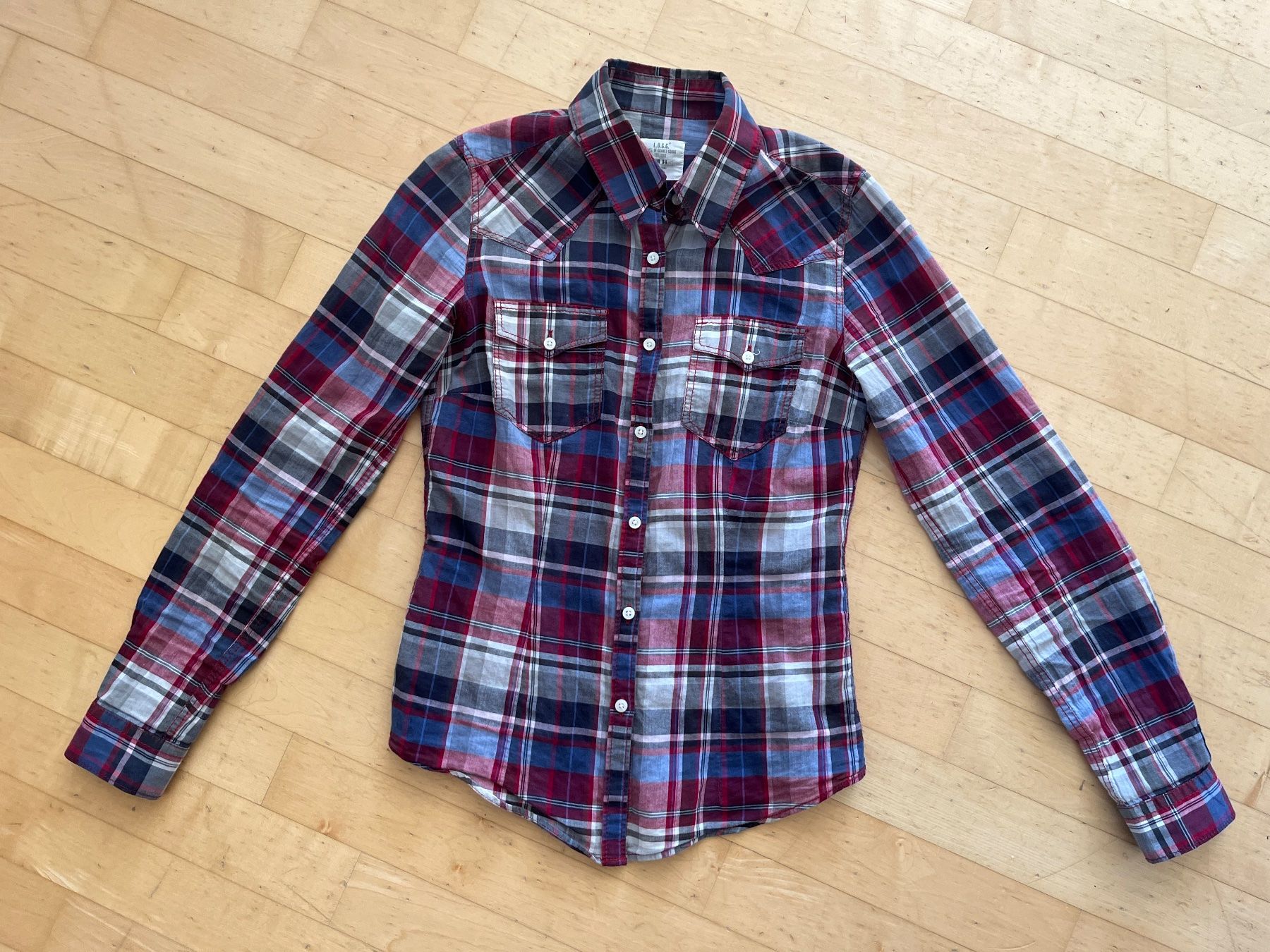 H&M Camicette: H&M Hemdbluse kariert, Grösse 34 – Usato da Wetzikon ZH venduto da jusc710