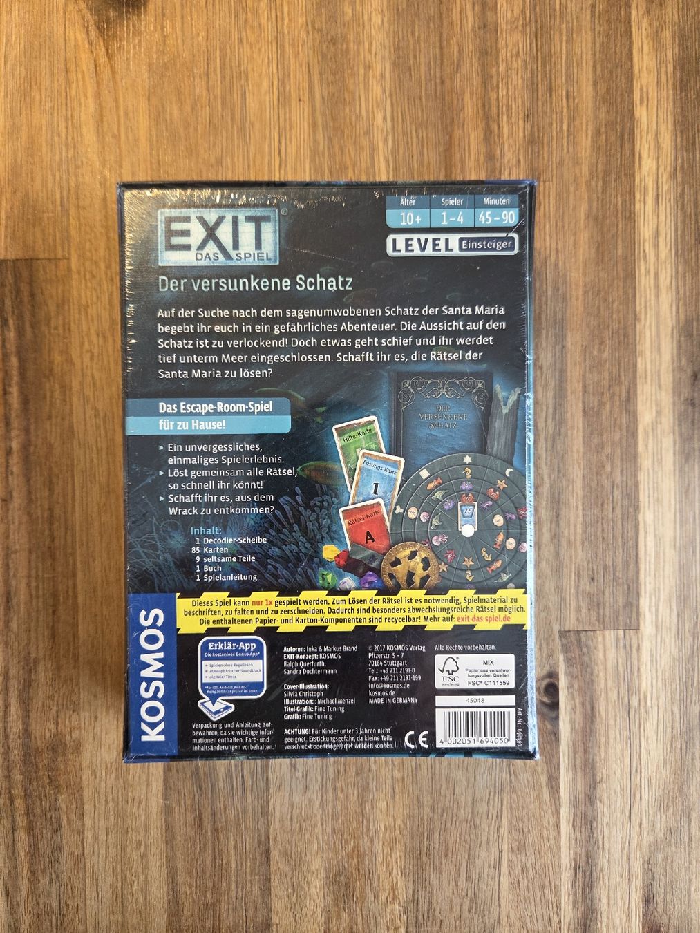 Kosmos Jeux: Exit das Spiel - Der versunkene Schatz – Neuf avec emballage d'origine à Brunnen par craidle89 1