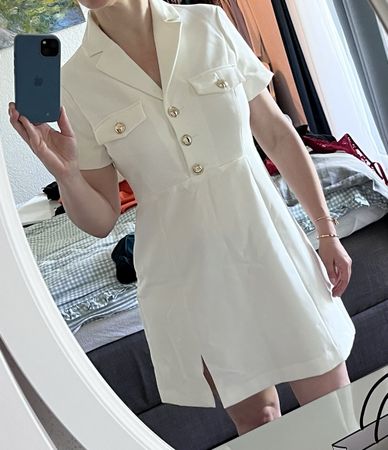 Morgan robe blazer blanche, taille 36-38, comme neuve!