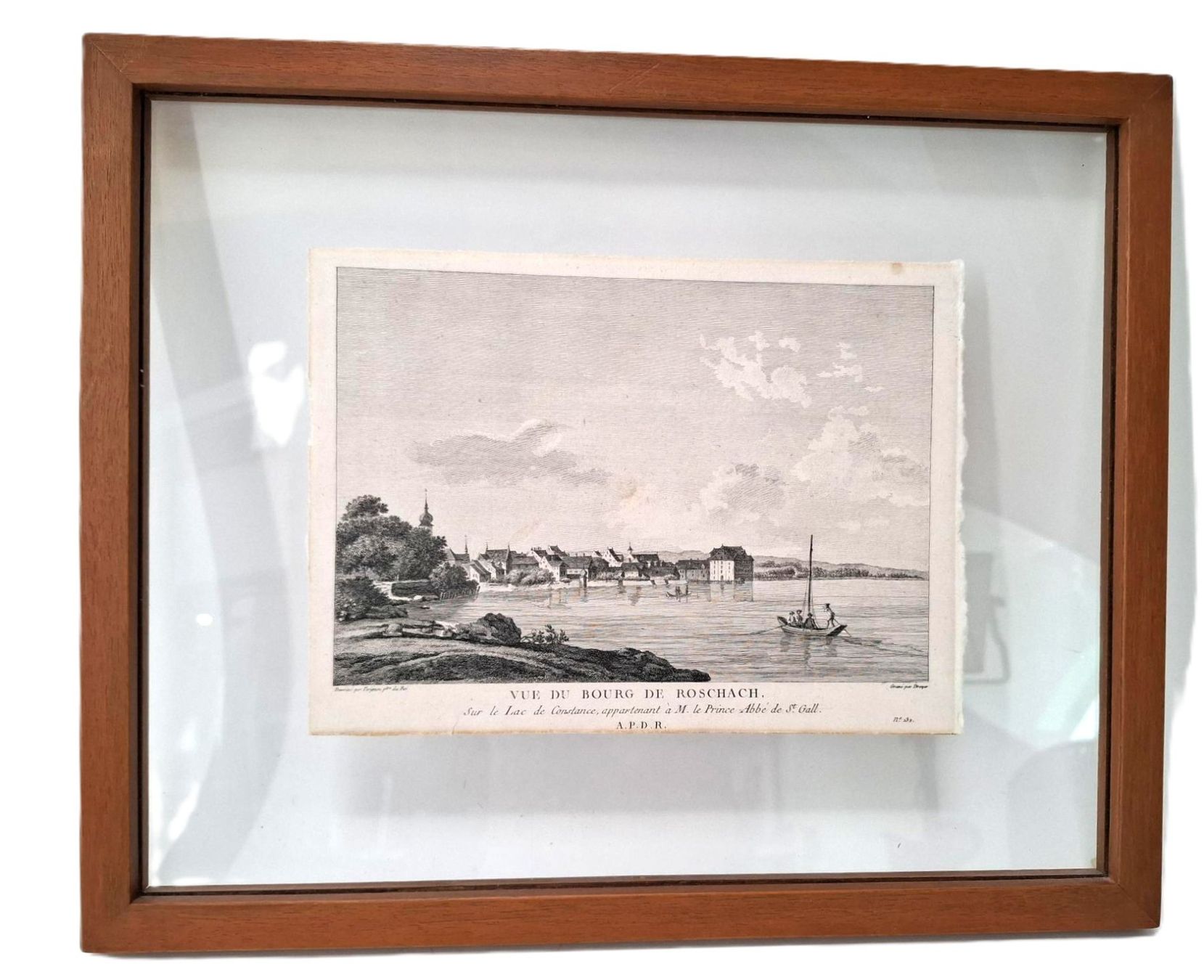 Dipinti: Rorschach am Bodensee Radierung 1780 Pérignon – Usato da Wil SG venduto da Restwert_Wil