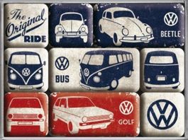 VW Volkswagen Käfer T1 Golf Magnet Set 9teilig