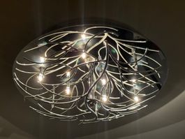 Moderne Deckenlampe Chrom Design Blickfang ✨ warmweiss