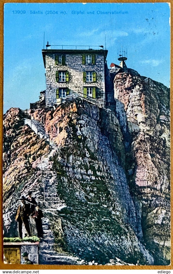Cartoline postali: Säntis - Observatorium 1929 - Animée – Usato da Lutry venduto da Ediego