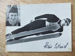 Autogramm Karte von Hans Schmid Skispringer