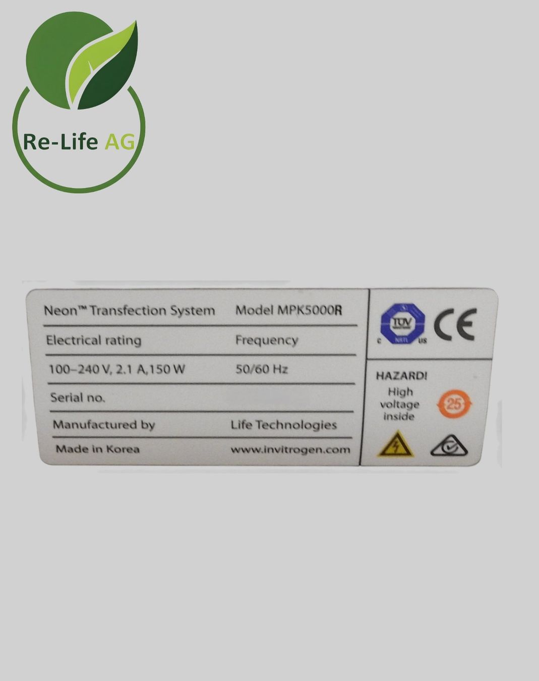 Tutte le macchine: Invitrogen | Neon MPK5000R | Cell Transfection System – Usato da Reinach BL venduto da Re-LifeAG_Labor2 4