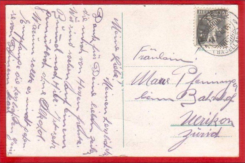 Cartes postales: MUTTENZ 1918 – D'occasion à Grüningen par Kartenlaube 1