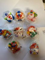 Lot de 8 figurines clowns - pince - aimantés