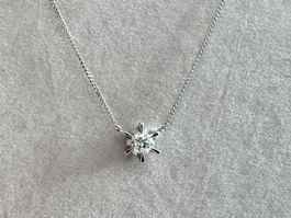 Diamant Solitär Kette 0.3ct aus Platin