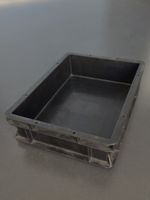 Lagerboxen, Kunststoffkisten, Höhe 100 mm - schwarz