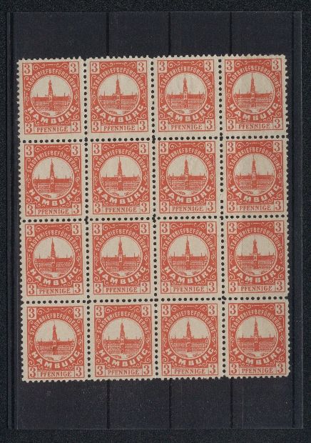 Cartoline postali: Briefmarken Hamburg, Marken der Private  – Usato da Berlin venduto da bartko-reher