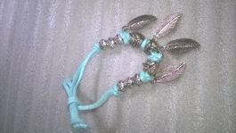 armband modeschmuck,,hellblau und silber farbe