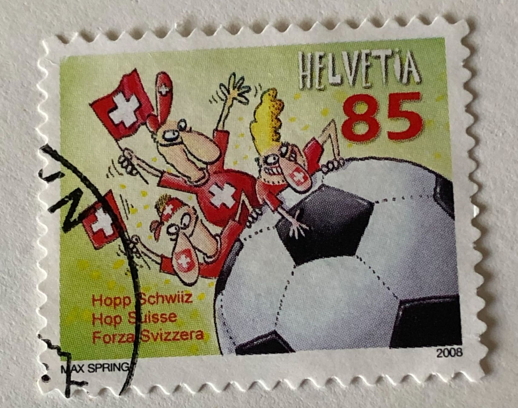 Alle Briefmarken: Nr. 1275 HOPP SCHWIIZ GESTEMPELT 2008    – Gebraucht aus Aarau von Billa007
